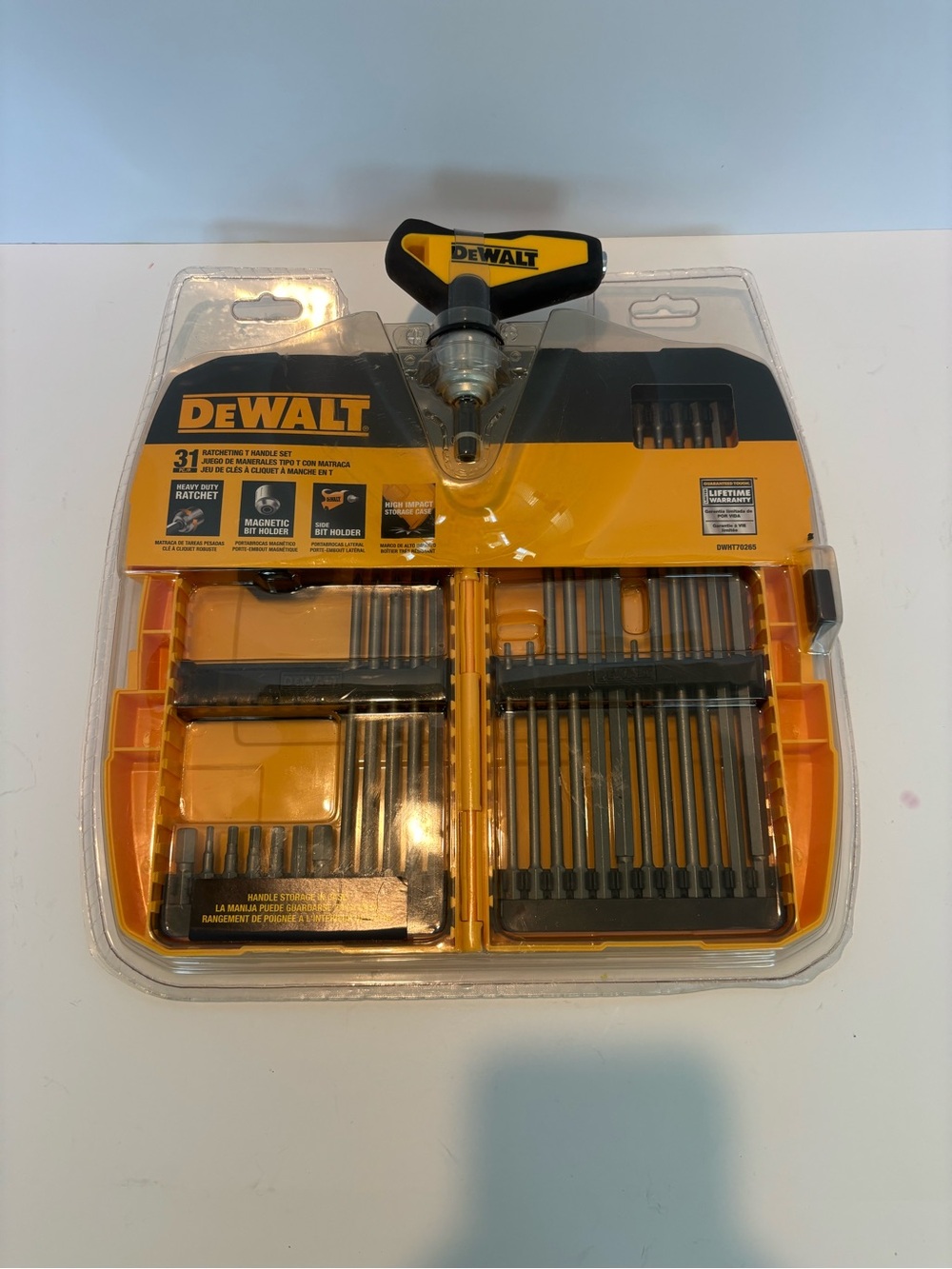 DEWALT 31-Piece Black and Yellow Drill Bit and Ratchet Accessory Set